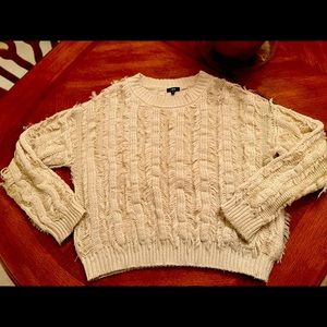 Lucca Fuzzy cable knit sweater